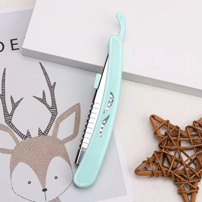 Karsyngirl 1 Pcs Folding Eyebrow Trimming Knife Holder Portable Eyebrow Trimmer Face Razor Makeup T 6