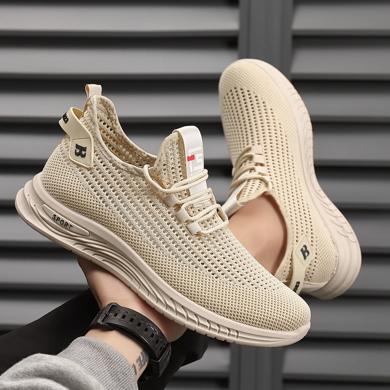 Classic Casual Mens Sneakers Lightweight Mesh Running Shoes Without Laces For Summer 3