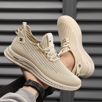 Classic Casual Mens Sneakers Lightweight Mesh Running Shoes Without Laces For Summer 3