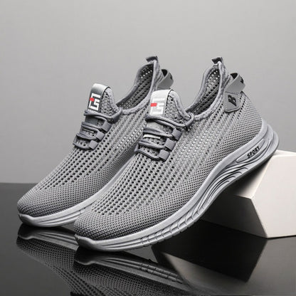 Classic Casual Mens Sneakers Lightweight Mesh Running Shoes Without Laces For Summer 4