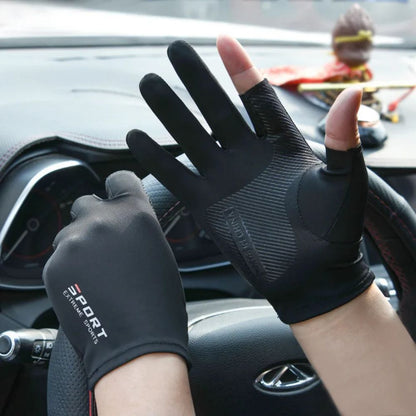 Ice Silk Half Finger Cycling Gloves for Men and Women, Comfortable Outdoor Sports Fitness Gloves