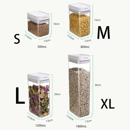 Clear Plastic Airtight Storage Jar For Snacks Cereals  Dry Goods 8