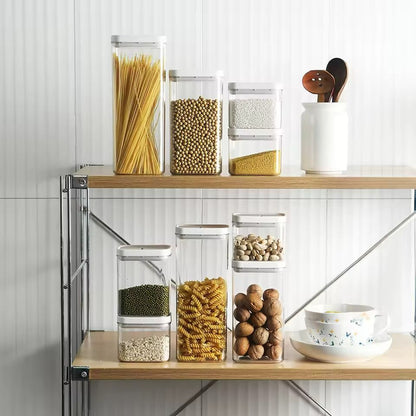 Clear Plastic Airtight Storage Jar For Snacks Cereals  Dry Goods 4