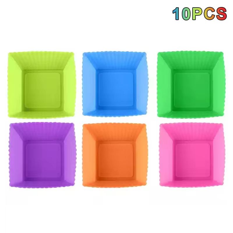Silicone Cupcake Baking Cups 41012 Pcs  Reusable NonStick Muffin Liners For Baking Desserts And Sna 9