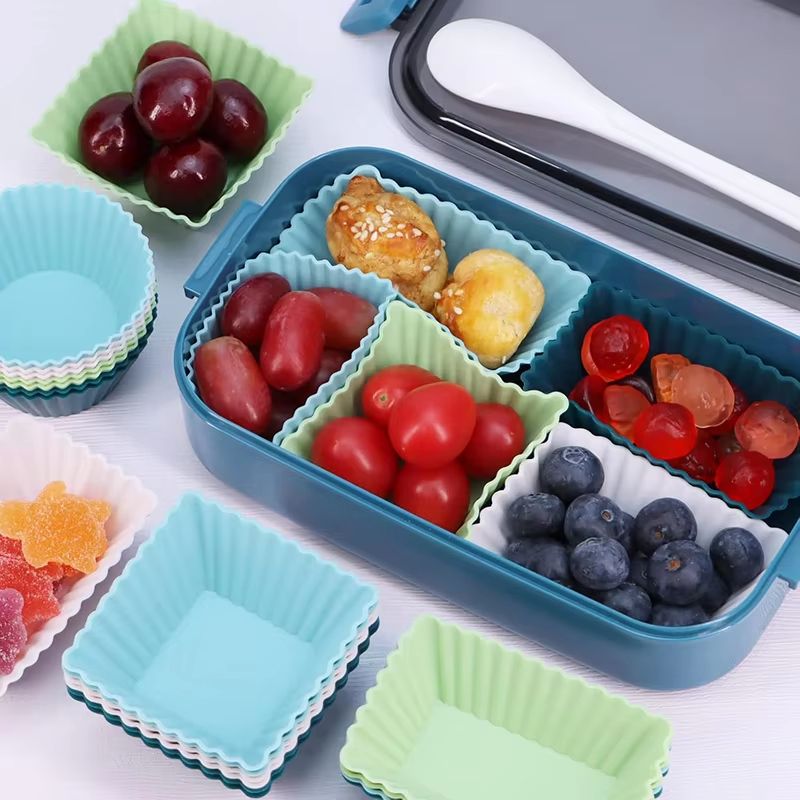 Silicone Cupcake Baking Cups 41012 Pcs  Reusable NonStick Muffin Liners For Baking Desserts And Sna 3