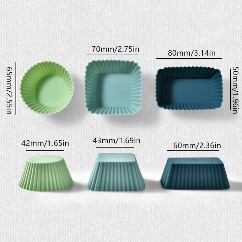 Silicone Cupcake Baking Cups 41012 Pcs  Reusable NonStick Muffin Liners For Baking Desserts And Sna 5