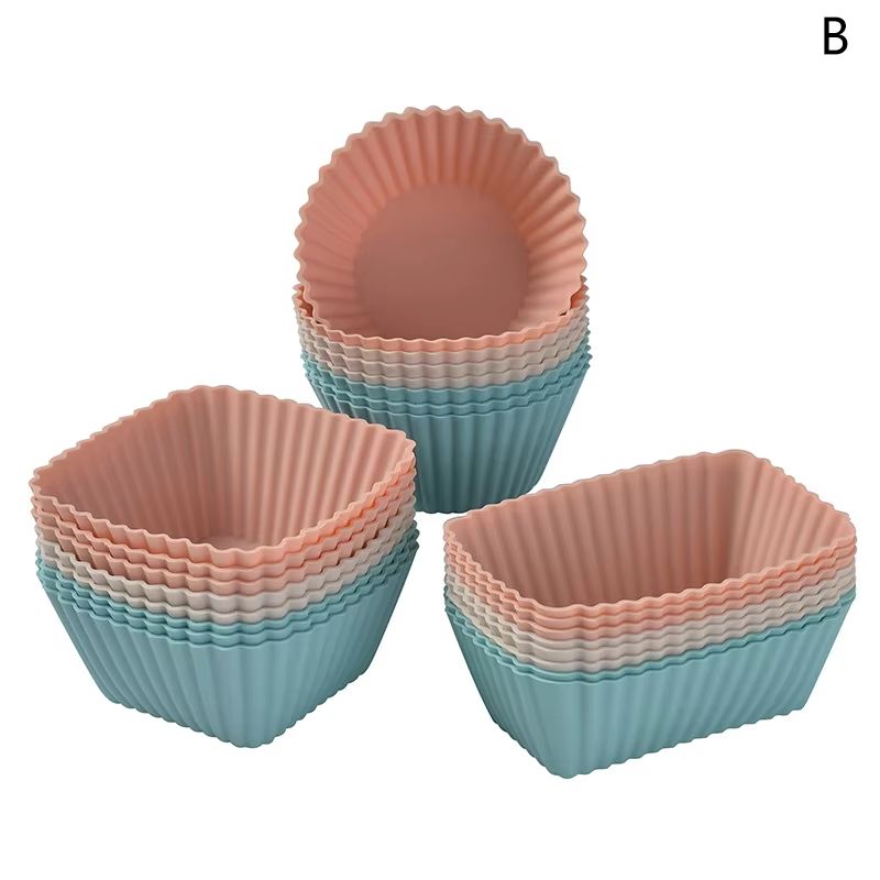 Silicone Cupcake Baking Cups 41012 Pcs  Reusable NonStick Muffin Liners For Baking Desserts And Sna 7
