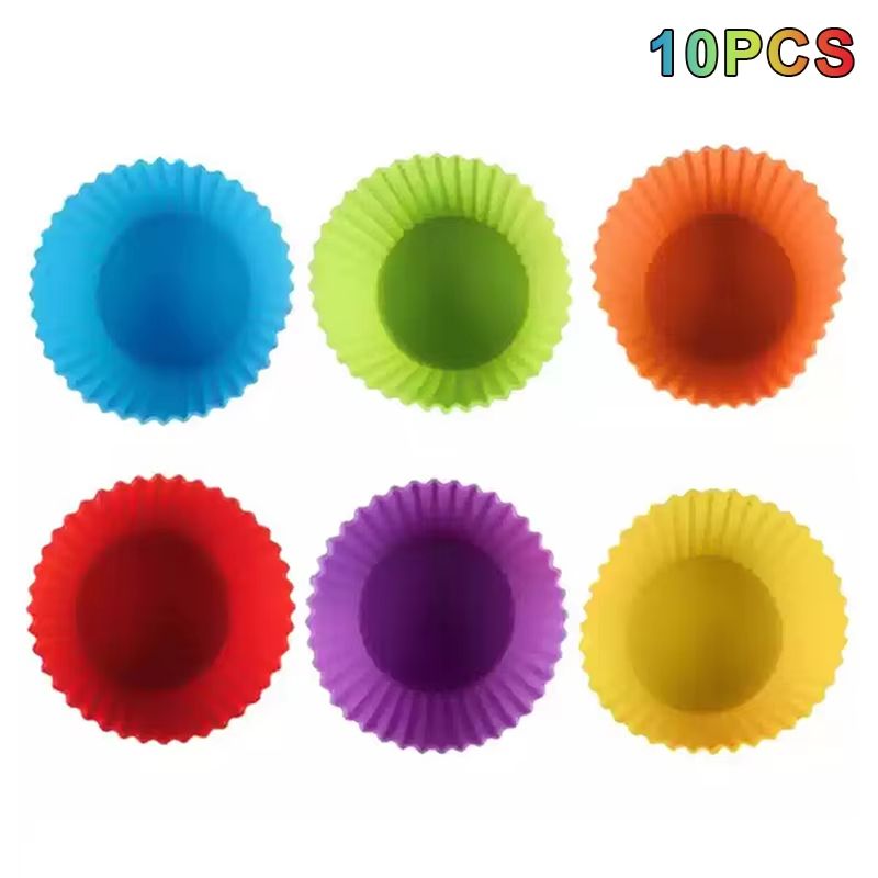 Silicone Cupcake Baking Cups 41012 Pcs  Reusable NonStick Muffin Liners For Baking Desserts And Sna 8