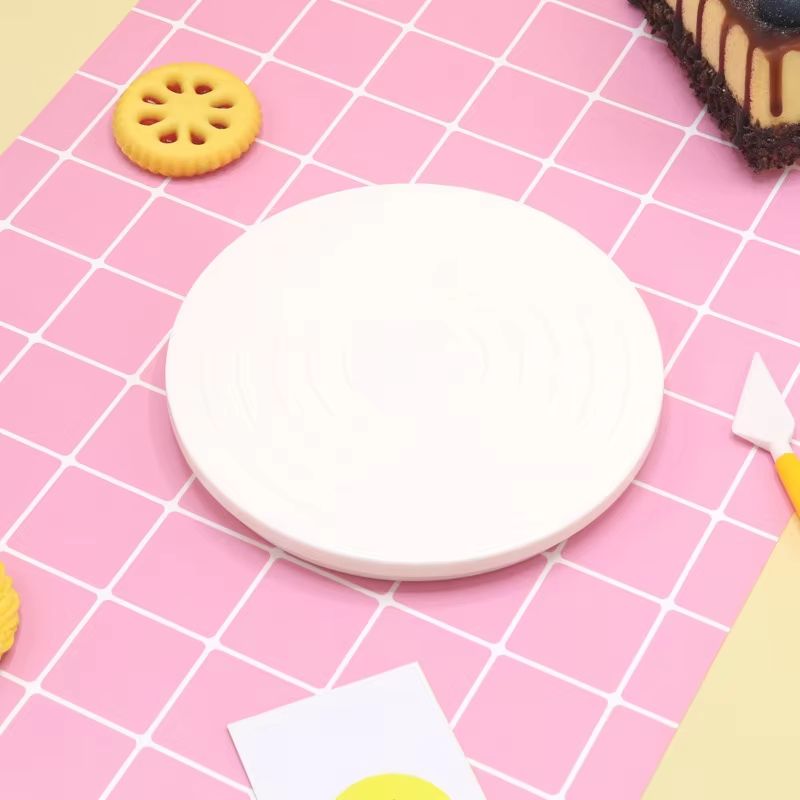 Mini Plastic Cake Turntable Revolving Platform For Cake Decorating And Serving 6
