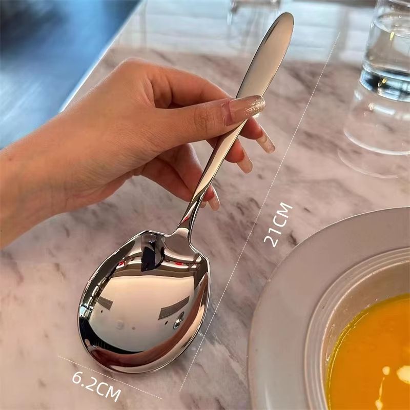 Stainless Steel Ladle With Drain Holes And Heat Insulated Handle  Soup Rice Serving Spoon For Daily 8