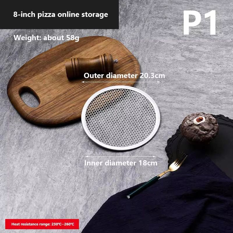 BBQ Grill Netting Toast Bread Baking Tray 813 Inches Multifunctional Nonstick Pizza Pan And Barbecu 7