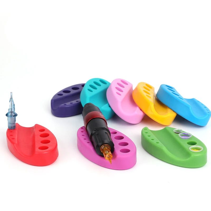 Silicone Tattoo Pen Holder with Pigment Ink Cup for Microblading & Makeup Tattoo Tools