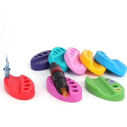 Silicone Tattoo Pen Holder with Pigment Ink Cup for Microblading & Makeup Tattoo Tools