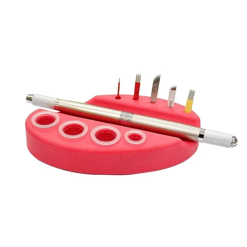 Silicone Tattoo Pen Holder With Pigment Ink Cup For Microblading  Makeup Tattoo Tools 2