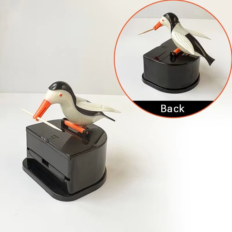 Cartoon Bird Automatic Toothpick Dispenser  Cute PushButton Toothpick Holder For Kitchen And Dining 9