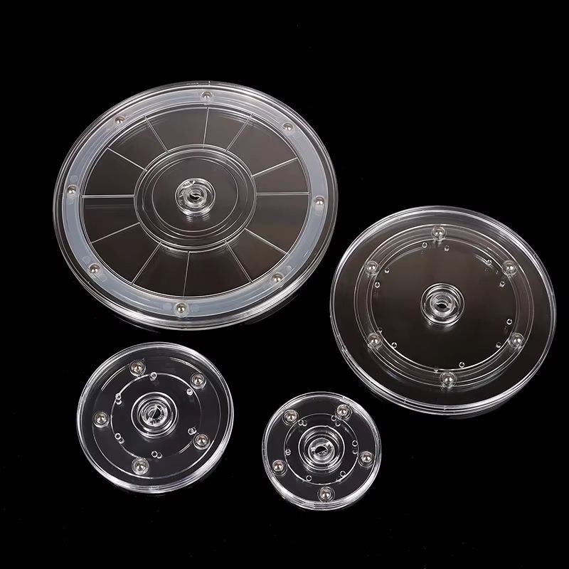 Transparent Acrylic Swivel Cookie Stand Turntable for Decorating Cookies and Desserts