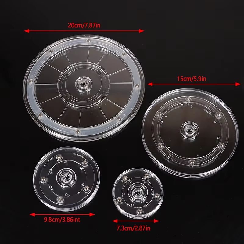 Transparent Acrylic Swivel Cookie Stand Turntable For Decorating Cookies And Desserts 5