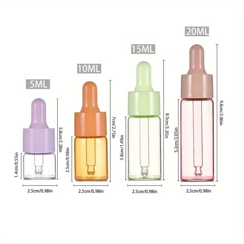 Portable Refillable Mini Dropper Bottle  5ml10ml Macaron Color Glass Vial 1