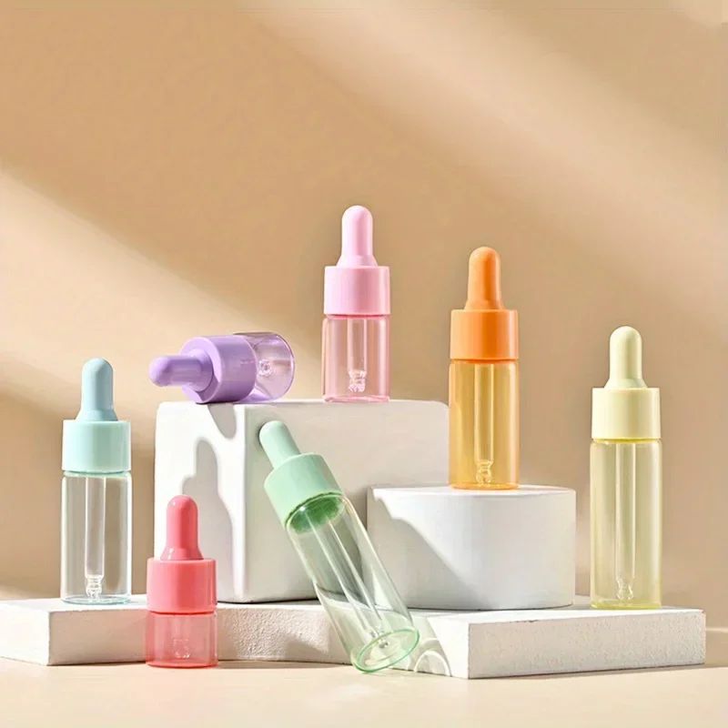 Portable Refillable Mini Dropper Bottle  5ml10ml Macaron Color Glass Vial 2
