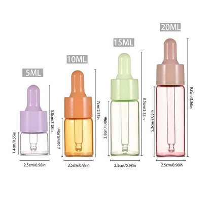 Portable Refillable Mini Dropper Bottle  5ml10ml Macaron Color Glass Vial 11