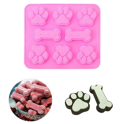 Dog Footprint Silicone Baking Mold  3D Paw And Bone Cookie Cake Mold For Baking And Fondant 4