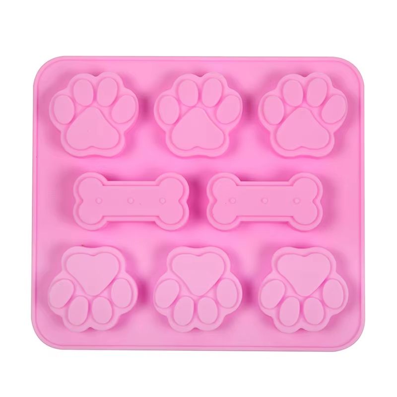 Dog Footprint Silicone Baking Mold  3D Paw And Bone Cookie Cake Mold For Baking And Fondant 7