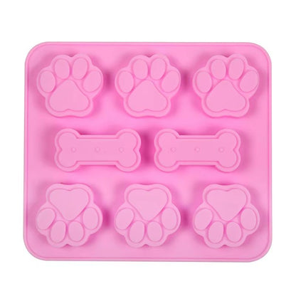 Dog Footprint Silicone Baking Mold  3D Paw And Bone Cookie Cake Mold For Baking And Fondant 7