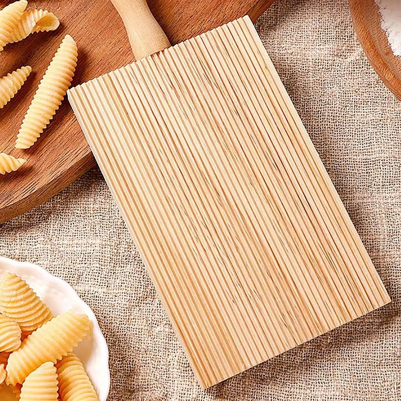 Wooden Garganelli Board 53in X 335in Pasta Gnocchi Macaroni Board With Handle Kitchen Pasta Tool 4