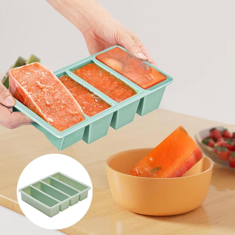Giant Silicone Freezer Tray with Lid – Extra Large Food Storage and Freezing Mold