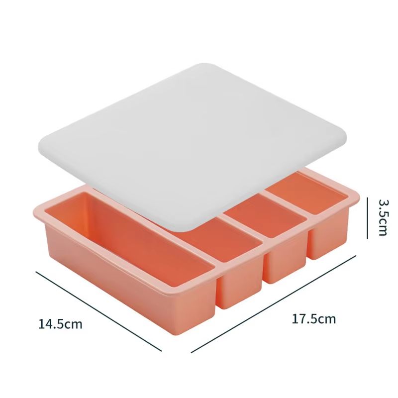 Giant Silicone Freezer Tray With Lid  Extra Large Food Storage And Freezing Mold 9