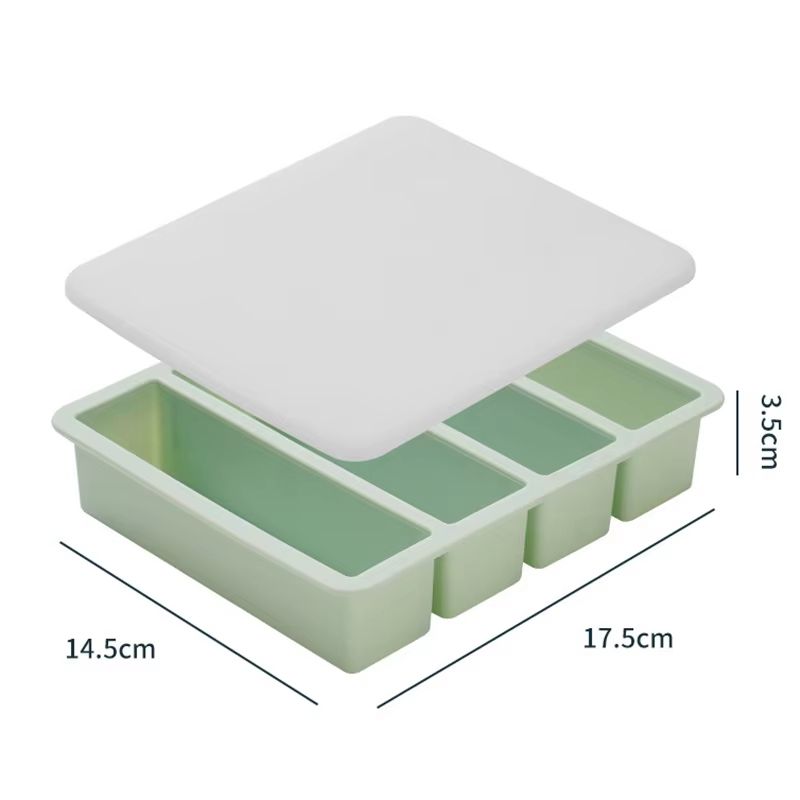 Giant Silicone Freezer Tray With Lid  Extra Large Food Storage And Freezing Mold 10