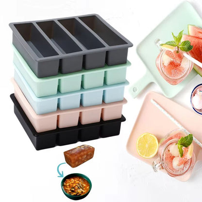 Giant Silicone Freezer Tray With Lid  Extra Large Food Storage And Freezing Mold 3