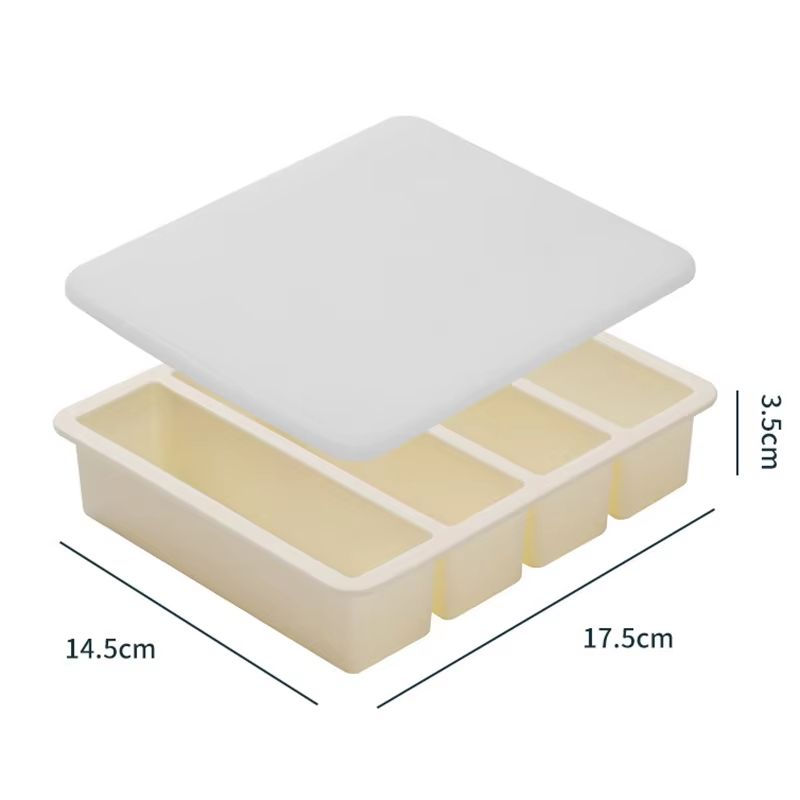 Giant Silicone Freezer Tray With Lid  Extra Large Food Storage And Freezing Mold 7