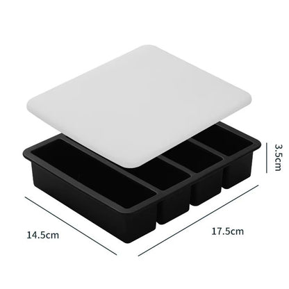 Giant Silicone Freezer Tray With Lid  Extra Large Food Storage And Freezing Mold 8
