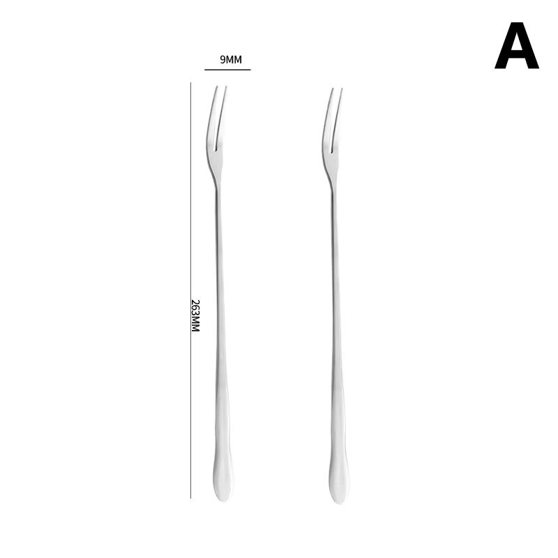 2 Pcs Stainless Steel Long Handle Pickle Fork And Spoon Set Jar Grabber For Preserves And Canning 6