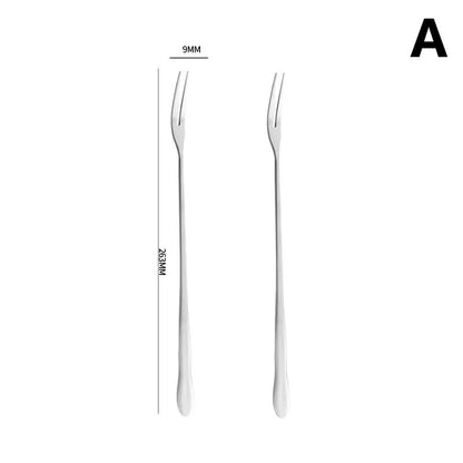 2 Pcs Stainless Steel Long Handle Pickle Fork And Spoon Set Jar Grabber For Preserves And Canning 6