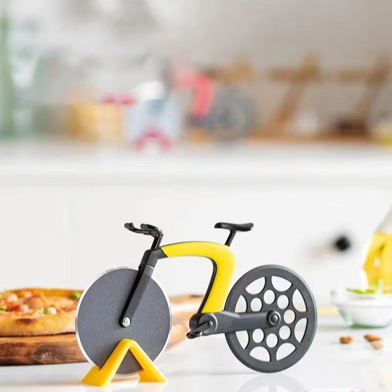 Bicycle Shape Stainless Steel Pizza Cutter Wheel  Novelty Bike Roller Pizza Chopper 1