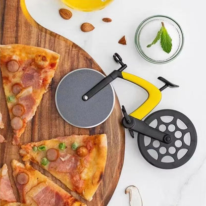 Bicycle Shape Stainless Steel Pizza Cutter Wheel  Novelty Bike Roller Pizza Chopper 2