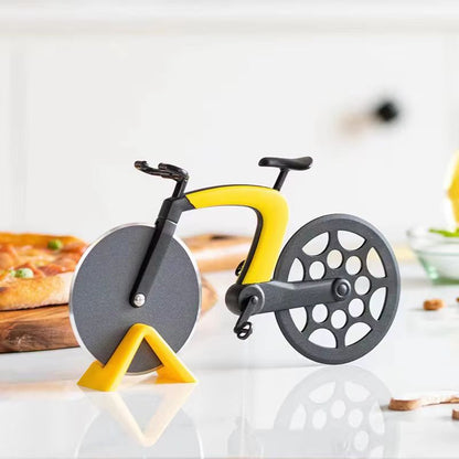 Bicycle Shape Stainless Steel Pizza Cutter Wheel  Novelty Bike Roller Pizza Chopper 3