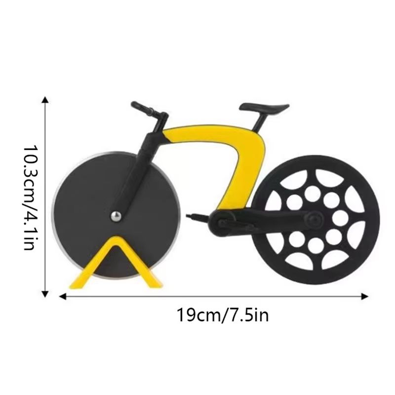 Bicycle Shape Stainless Steel Pizza Cutter Wheel  Novelty Bike Roller Pizza Chopper 5