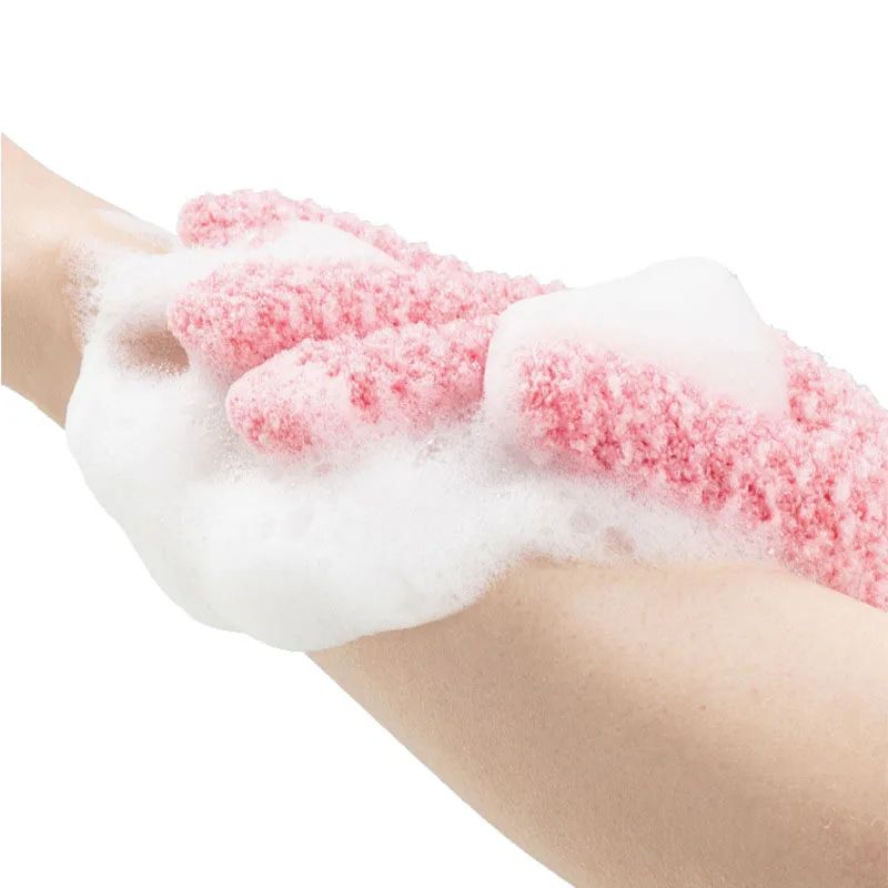 Exfoliating Bath Foam Glove For Deep Cleaning  Peeling  Shower Washcloth 3