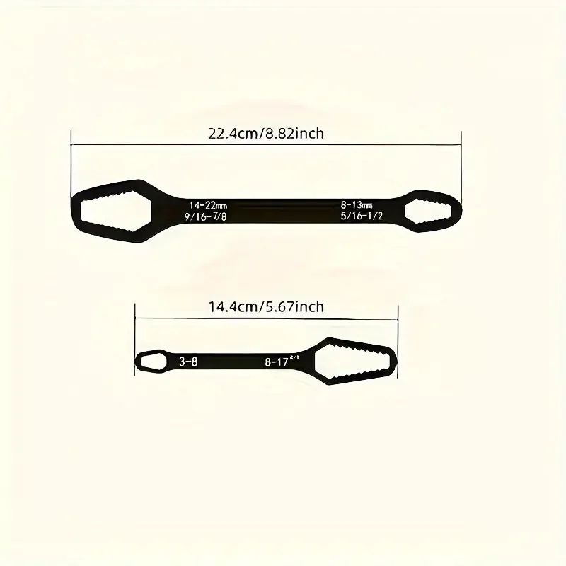 Compact DoubleHead Adjustable Wrench 317 Mm  Versatile MultiPurpose Tool 5