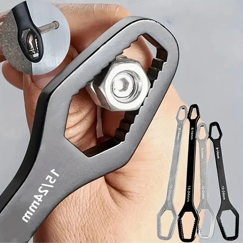 Compact DoubleHead Adjustable Wrench 317 Mm  Versatile MultiPurpose Tool 6