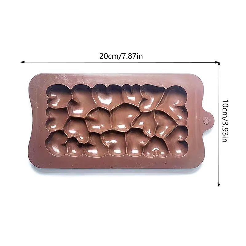 Silicone Diamond Heart Baking Mold 1510 Cavity  Mold For Chocolate Cakes Cookies Ice Cubes Desserts 10