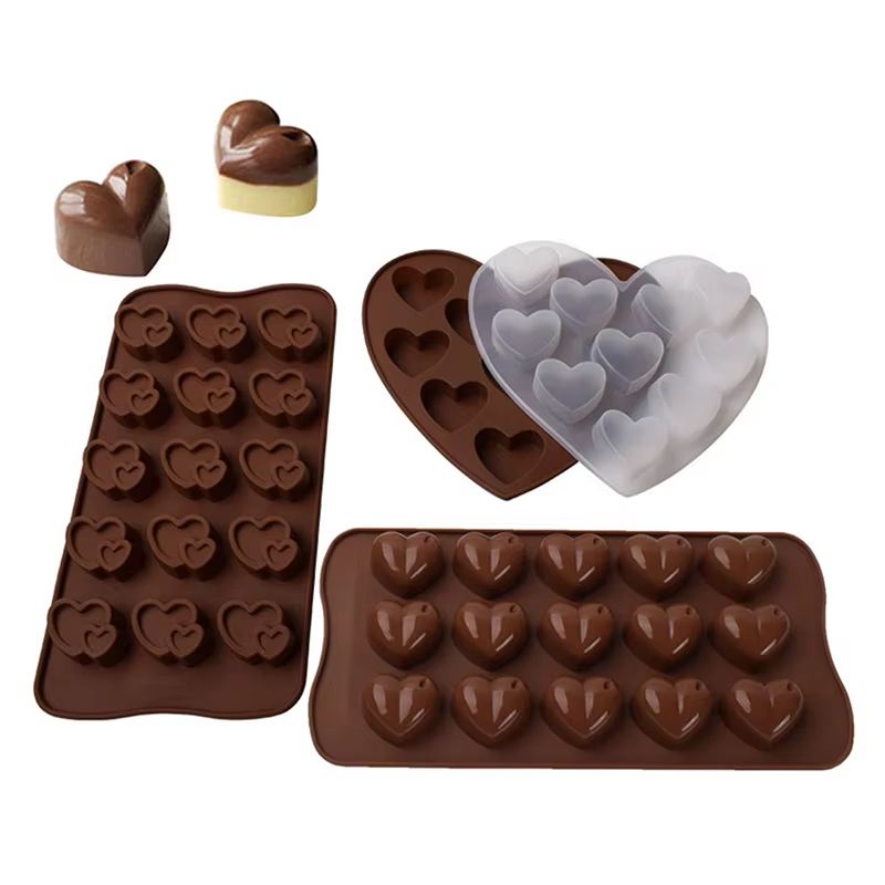 Silicone Diamond Heart Baking Mold 1510 Cavity  Mold For Chocolate Cakes Cookies Ice Cubes Desserts 1
