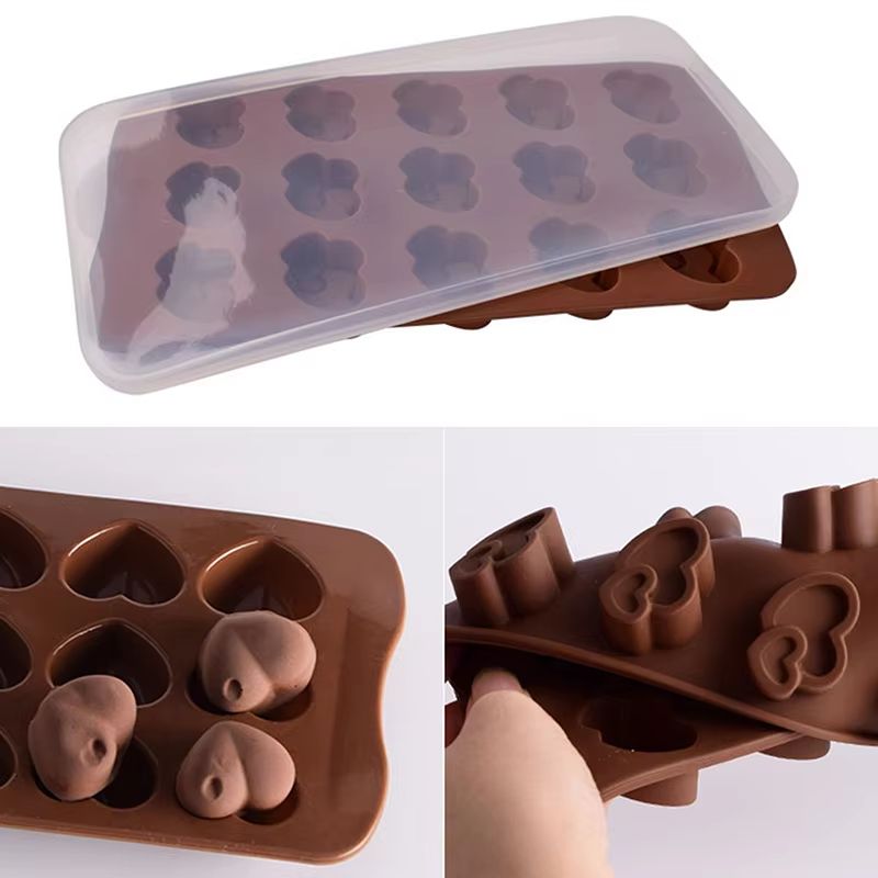 Silicone Diamond Heart Baking Mold 1510 Cavity  Mold For Chocolate Cakes Cookies Ice Cubes Desserts 3