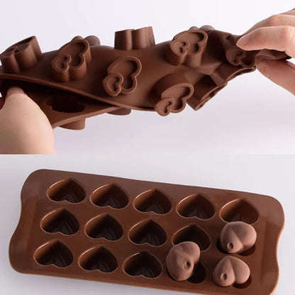 Silicone Diamond Heart Baking Mold 1510 Cavity  Mold For Chocolate Cakes Cookies Ice Cubes Desserts 4