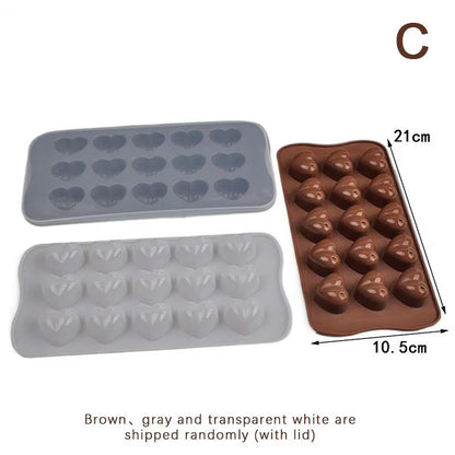 Silicone Diamond Heart Baking Mold 1510 Cavity  Mold For Chocolate Cakes Cookies Ice Cubes Desserts 6