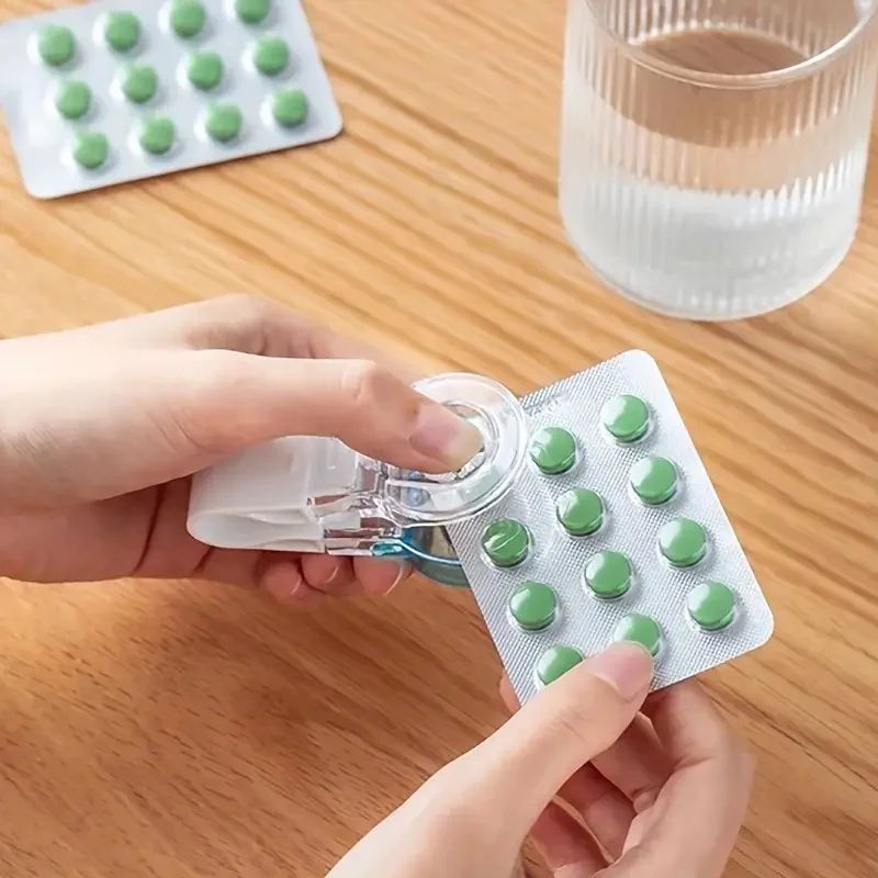 Portable Pill Organizer  Splitter  Compact Medication Dispenser For Travel  Daily Use 1
