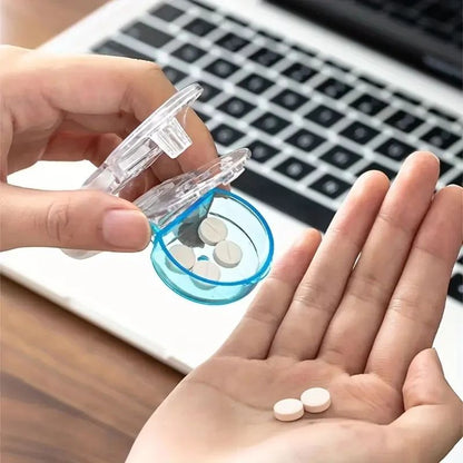 Portable Pill Organizer  Splitter  Compact Medication Dispenser For Travel  Daily Use 2